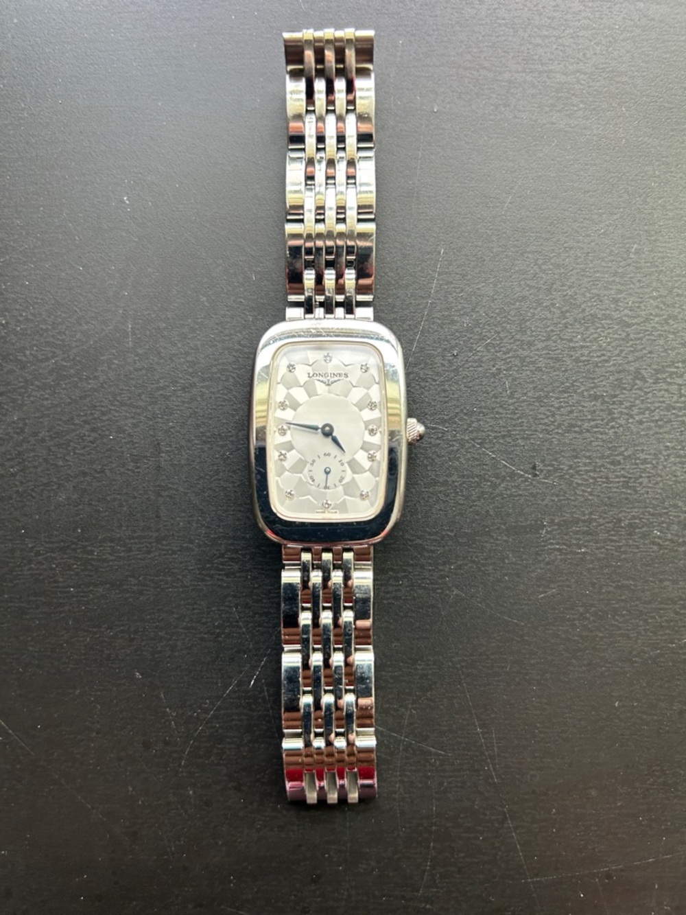 Longines Black Dial Stainless Steel Bracelet Watch